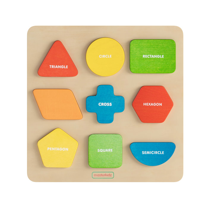 Bright Beginnings Commercial Grade Birch Plywood STEM Sorting Shapes and Colors Puzzle Board